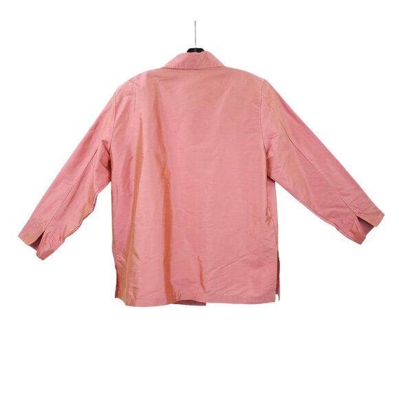 Painted Pony Uniquely USA Silk Vintage Button Front Jacket L Bubblegum Pink - Picture 2 of 16
